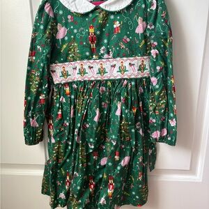 Nutcracker smocked/embroidered dress